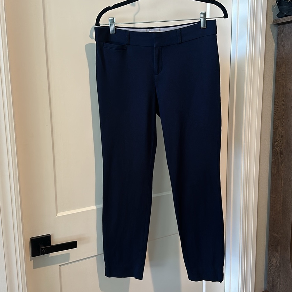 Like New Banana Republic Sloan Stretchy Ankle Pants Navy Blue Size 4